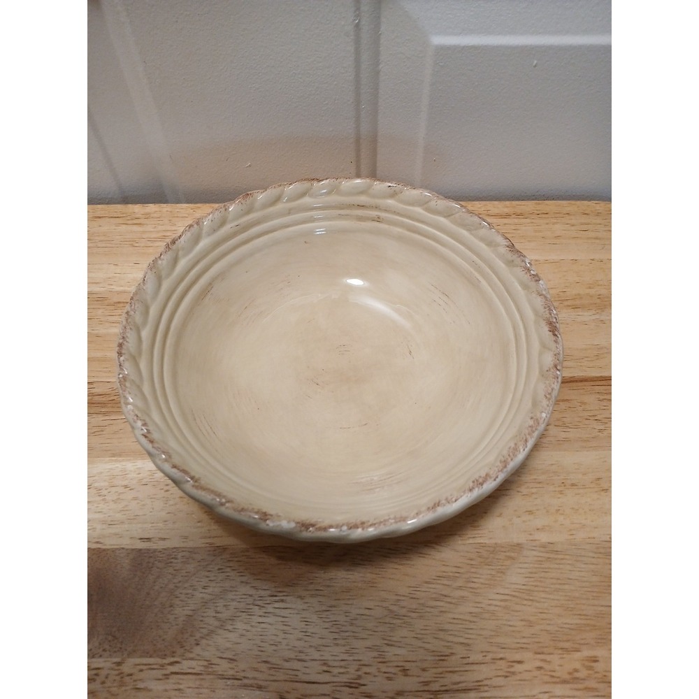 Artimino Tuscan Countryside Cream Earthenware Bowl 8 Inch Cereal Bowl Salad Bowl - Picture 7 of 7